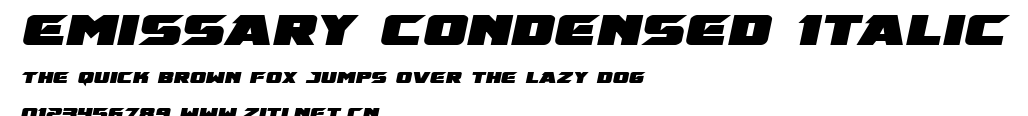 Emissary Condensed Italic.ttf字體轉換器圖片