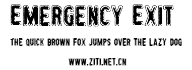 Emergency Exit.ttf字體轉換器圖片