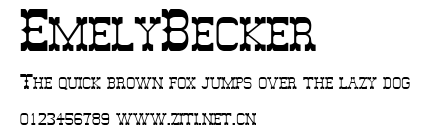 EmelyBecker.ttf字體轉換器圖片