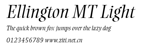 Ellington MT Light.ttf字體轉換器圖片