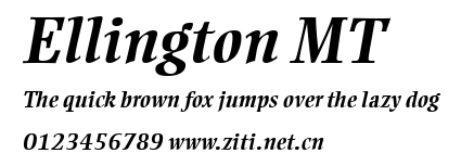 Ellington MT.ttf字體轉換器圖片