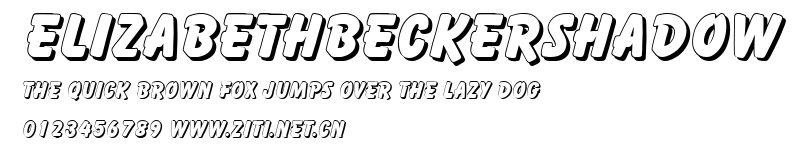 ElizabethBeckerShadow.ttf字體轉換器圖片
