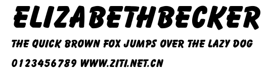 ElizabethBecker.ttf字體轉換器圖片