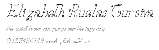 Elizabeth Ruelas Cursiva.ttf字體轉換器圖片