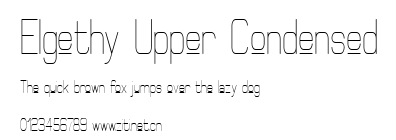 Elgethy Upper Condensed.ttf字體轉換器圖片