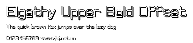 Elgethy Upper Bold Offset.ttf字體轉換器圖片