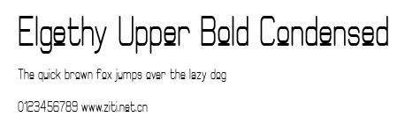 Elgethy Upper Bold Condensed.ttf字體轉換器圖片