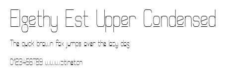 Elgethy Est Upper Condensed.ttf字體轉換器圖片