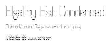 Elgethy Est Condensed.ttf字體轉換器圖片