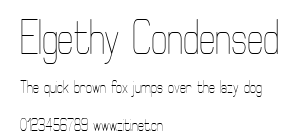 Elgethy Condensed.ttf字體轉換器圖片