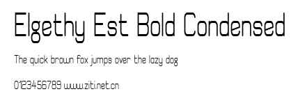 Elgethy Est Bold Condensed.ttf字體轉換器圖片