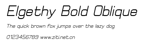 Elgethy Bold Oblique.ttf字體轉換器圖片