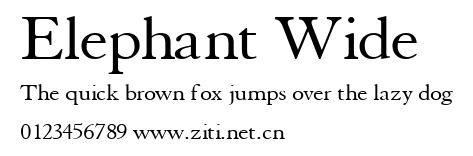Elephant Wide.ttf字體轉換器圖片