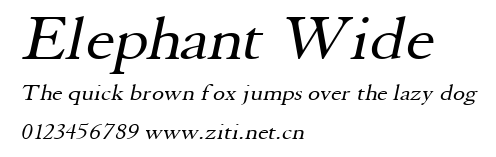 Elephant Wide.ttf字體轉換器圖片