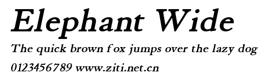 Elephant Wide.ttf字體轉換器圖片