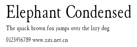 Elephant Condensed.ttf字體轉換器圖片