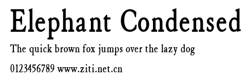 Elephant Condensed.ttf字體轉換器圖片