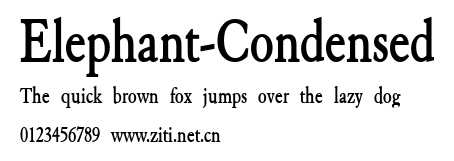 Elephant-Condensed.ttf字體轉換器圖片