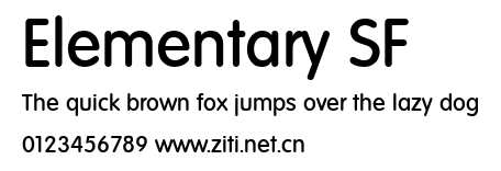 Elementary SF.ttf字體轉換器圖片