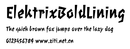 ElektrixBoldLining.ttf字體轉換器圖片