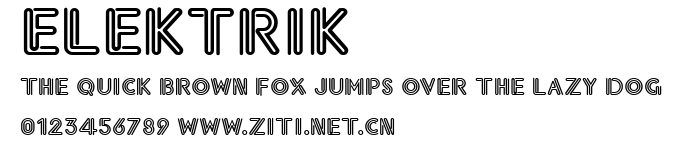 Elektrik.ttf字體轉換器圖片
