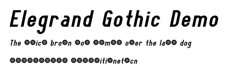 Elegrand Gothic Demo.ttf字體轉換器圖片