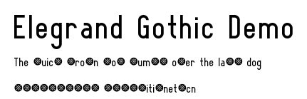 Elegrand Gothic Demo.ttf字體轉換器圖片