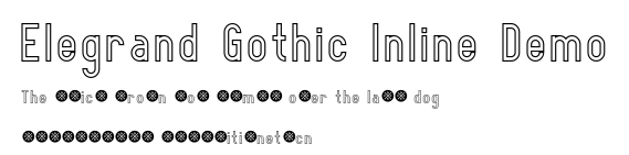 Elegrand Gothic Inline Demo.ttf字體轉換器圖片