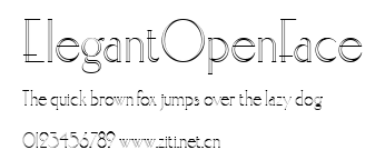ElegantOpenFace.ttf字體轉換器圖片
