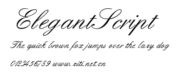 ElegantScript.ttf字體轉換器圖片