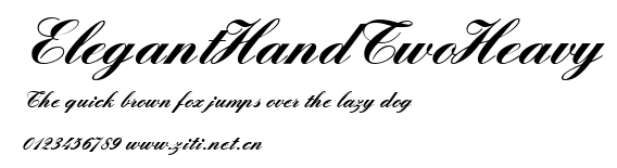 ElegantHandTwoHeavy.ttf字體轉換器圖片