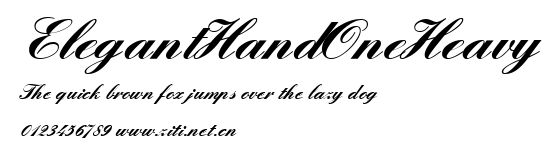 ElegantHandOneHeavy.ttf字體轉換器圖片
