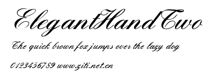 ElegantHandTwo.ttf字體轉換器圖片
