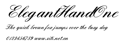 ElegantHandOne.ttf字體轉換器圖片