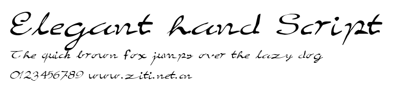 Elegant hand Script.ttf字體轉換器圖片