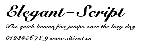 Elegant-Script.ttf字體轉換器圖片