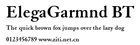 ElegaGarmnd BT.ttf字體轉換器圖片