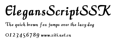 ElegansScriptSSK.ttf字體轉換器圖片