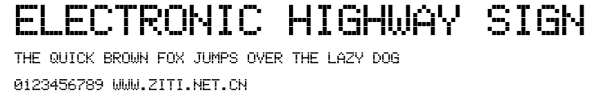 Electronic Highway Sign.ttf字體轉換器圖片
