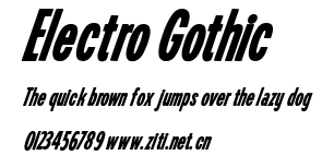Electro Gothic.ttf字體轉換器圖片