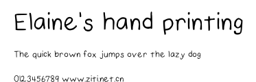 Elaine's hand printing.ttf