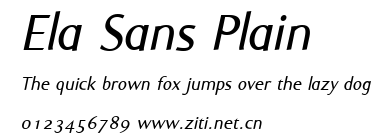 Ela Sans Plain.ttf字體轉換器圖片