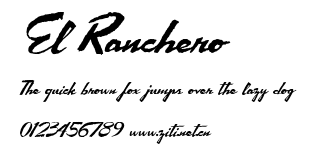 El Ranchero.ttf字體轉換器圖片