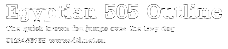 Egyptian 505 Outline.ttf