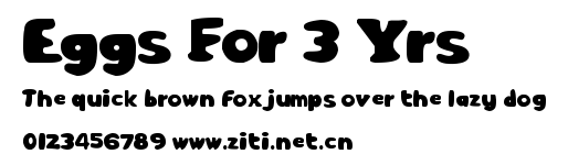 Eggs For 3 Yrs.ttf