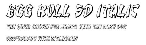 Egg Roll 3D Italic.ttf