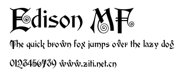 Edison MF.ttf字體轉換器圖片