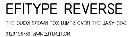 EFITYPE REVERSE.ttf字體轉換器圖片