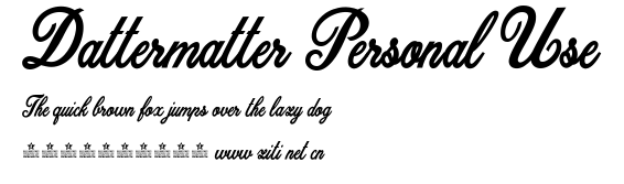 Dattermatter Personal Use.ttf字體轉換器圖片