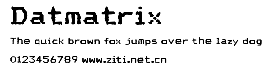 Datmatrix.ttf字體轉換器圖片